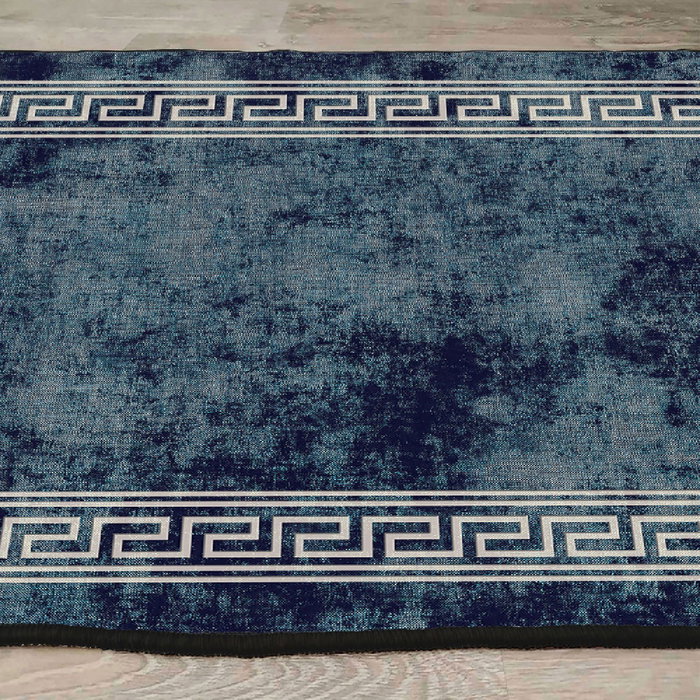 Conceptum Els2150 - Dark Blue Alfombra de Pasillo de Terciopelo 100x200 cm